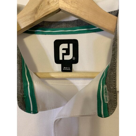 FOOTJOY‎ Men’s Sz Size M White Golf Polo Shirt - Picture 2 of 8